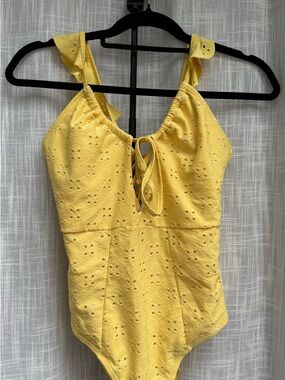 Sunshine Eyelet One-Piece Swimsuit with Tie Front
